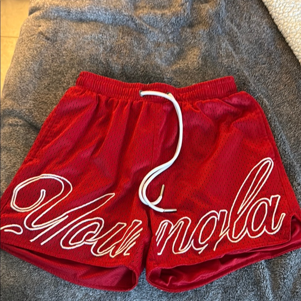 YoungLA Red Mesh Shorts size Small